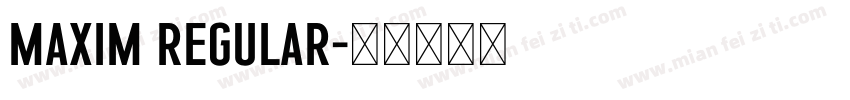 Maxim Regular字体转换